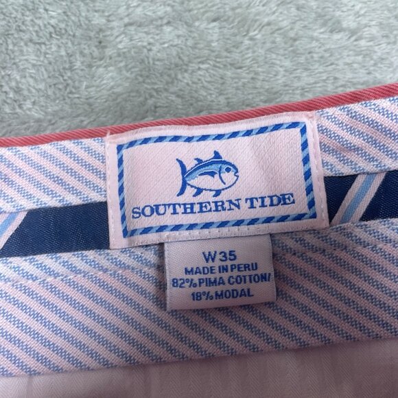 Southern Tide Mens Red Cotton-Modal Blend Shorts W35 6439 - Picture 4 of 8